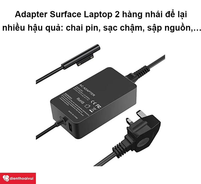 Tại sao cần mua adapter Surface Laptop 2 chính hãng?