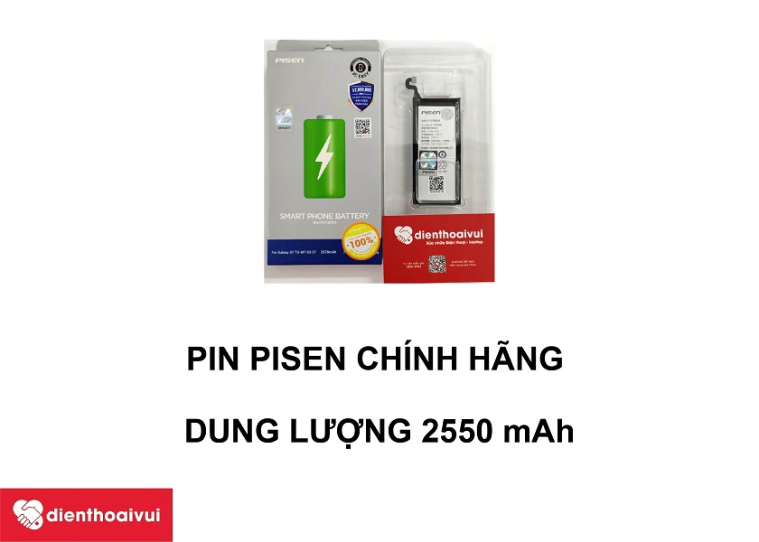 Samsung Galaxy S6 – Viên pin thay thế dung lượng 2550 mAh đến từ Pisen