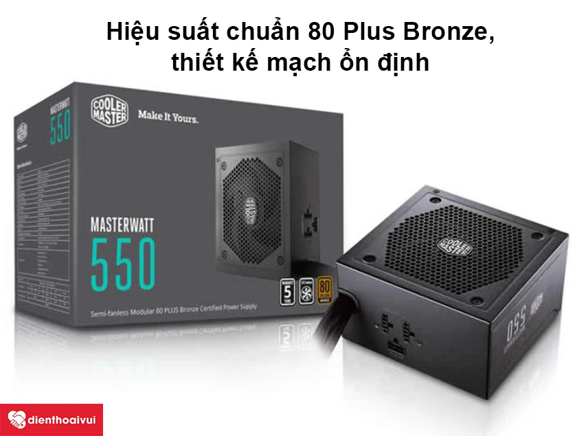 Nguồn Cooler Master MasterWatt 550 Semi Modular