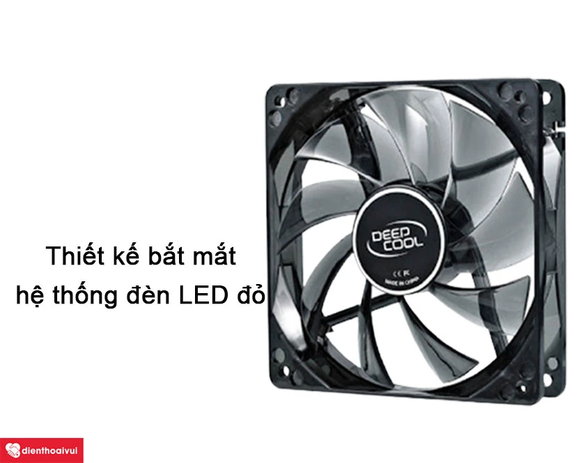 Quạt tản nhiệt Deepcool Wind Blade 120 Red 