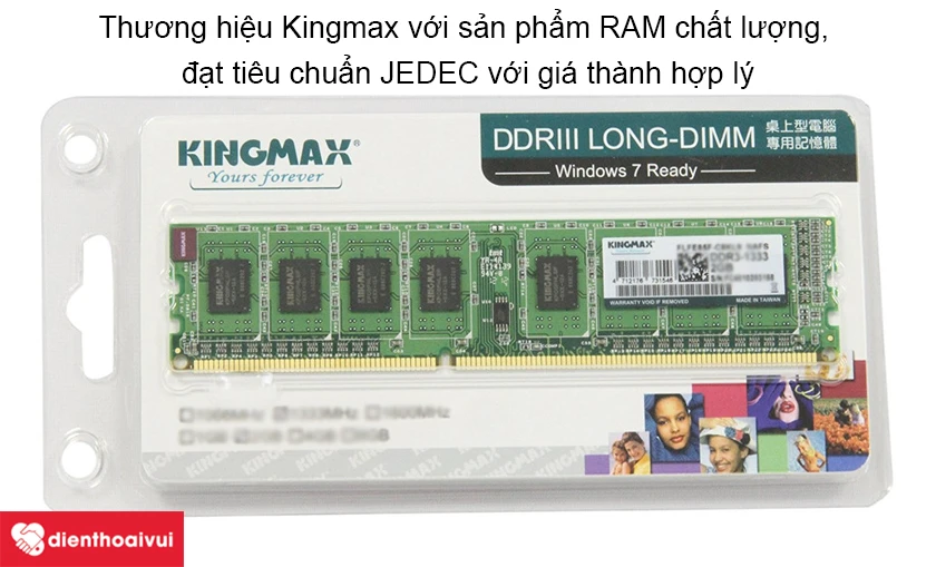 RAM 8GB Kingmax Bus 1600MHz 