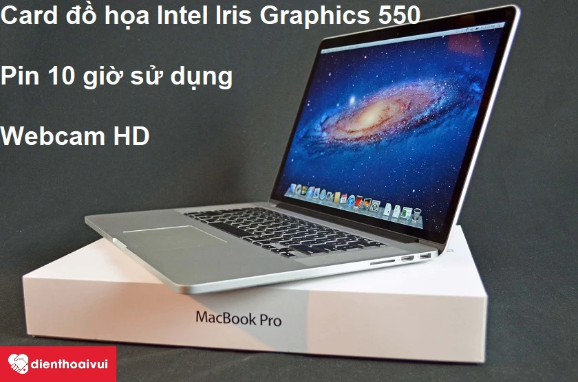 Trang bị card đồ họa Intel Iris Graphics 550  