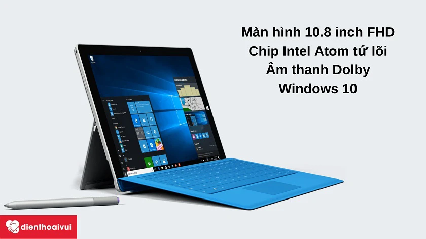 Laptop Surface Pro 3 - Màn hình cảm ứng 10.8 inch, chip Intel Atom tứ lõi 