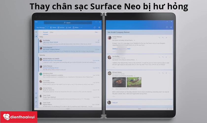 Thay chân sạc Surface Neo 