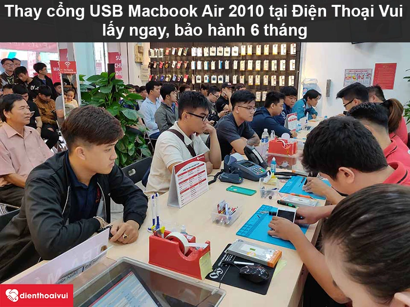 Dịch vụ thay cổng USB Macbook Air 2010 giá rẻ lấy ngay tại Điện Thoại Vui