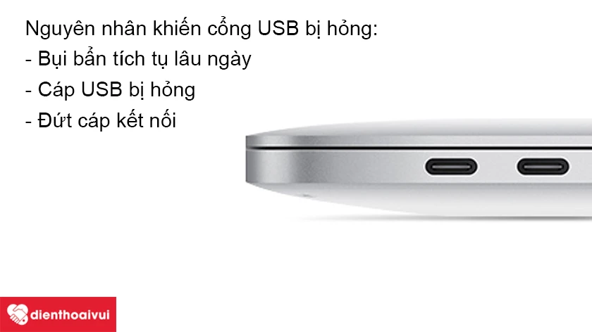 Nguyên nhân cổng USB Macbook Pro 2016 bị hỏng và cách khắc phục