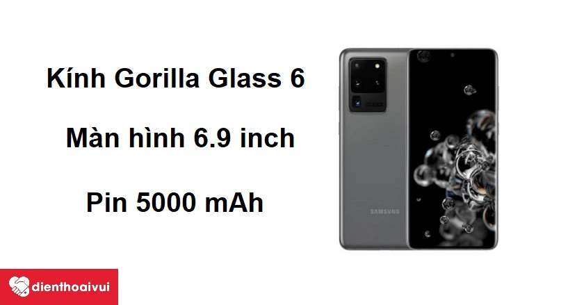 Màn hình 6,9 inch cùng kính Corning Gorilla Glass 6 bảo vệ hoàn hảo