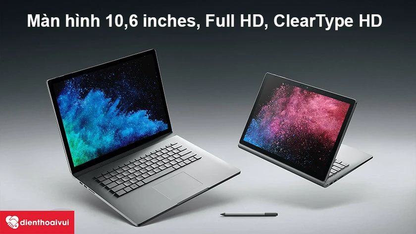 Surface 2 – Màn hình 10,6 inches, độ phân giải Full HD