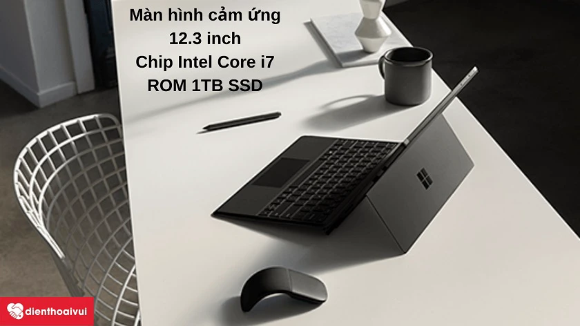 Laptop Surface Pro 6 - Màn hình 12.3 inch chạm cảm ứng, chip Intel Core i7-8650U 