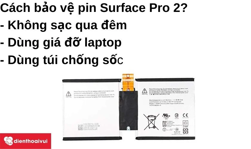 Cách giữ tuổi thọ pin Surface Pro 2?