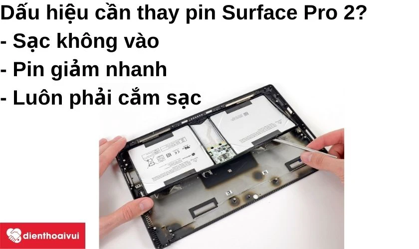 Dấu hiệu cần thay pin Surface Pro 2?