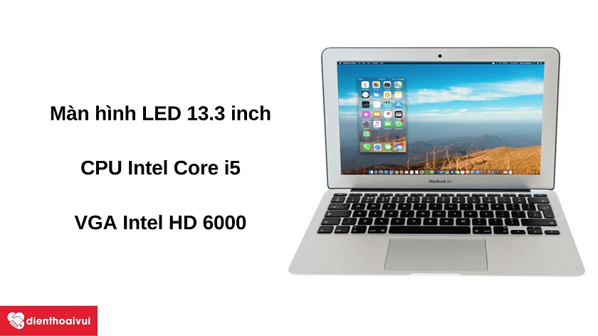 Laptop Macbook Air 2016 - Màn hình 13.3 inch, chip Intel Core i5, VGA Intel HD 6000