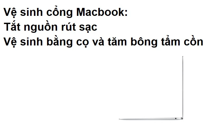 vệ sinh các cổng Macbook