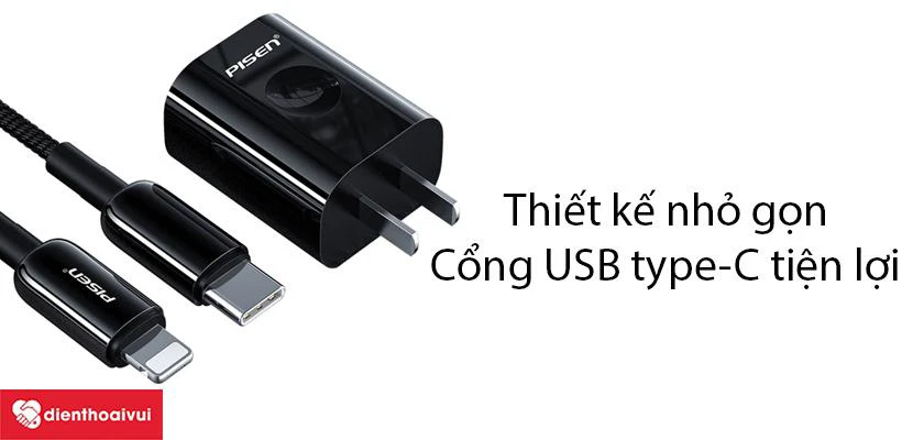 Thiết kế nhỏ gọn, cổng USB type-C tiện dụng