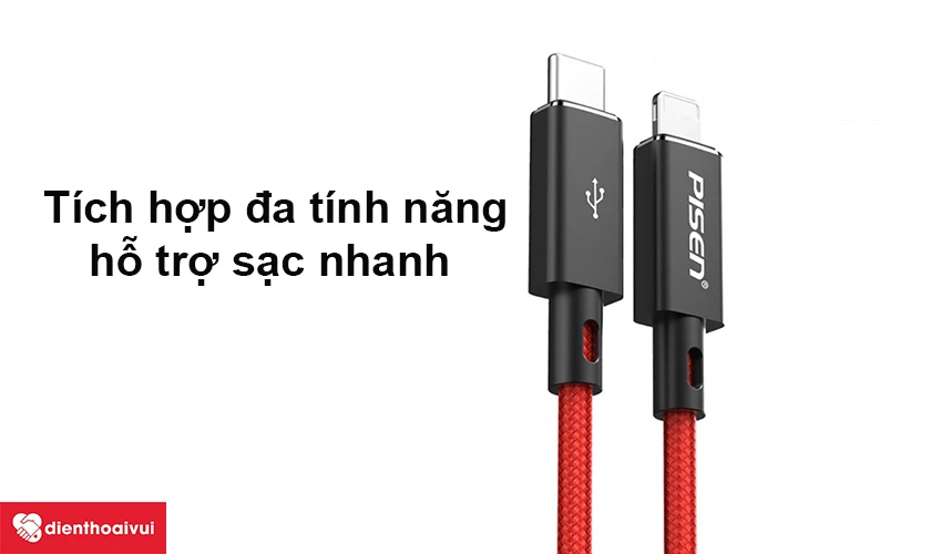 Cáp sạc Pisen To Lightning 1m