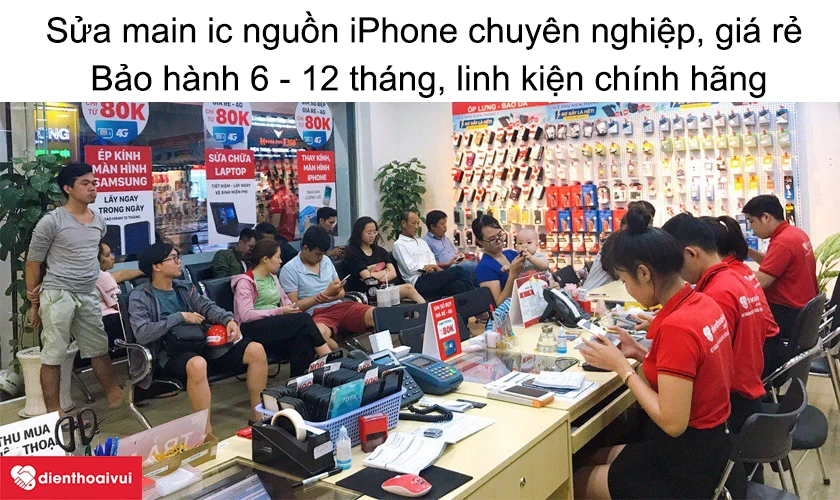 Sửa main ic nguồn iPhone ở đâu chuyên nghiệp, giá rẻ tại HCM, Hà Nội?