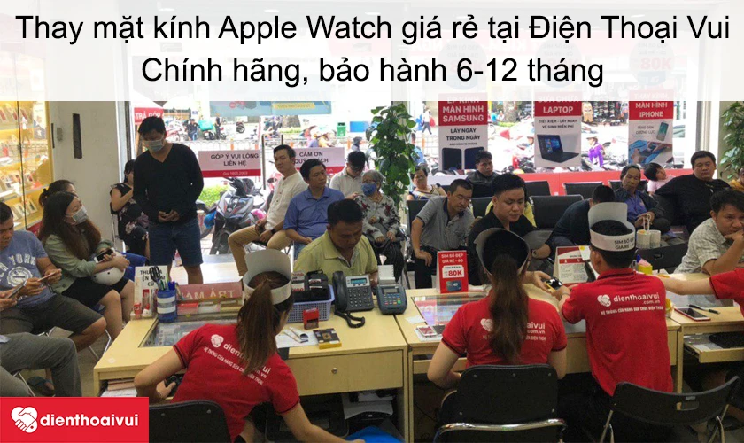 Thay mặt kính, ép kính cảm ứng đồng hồ Apple Watch ở đâu uy tín tại Hà Nội, HCM?