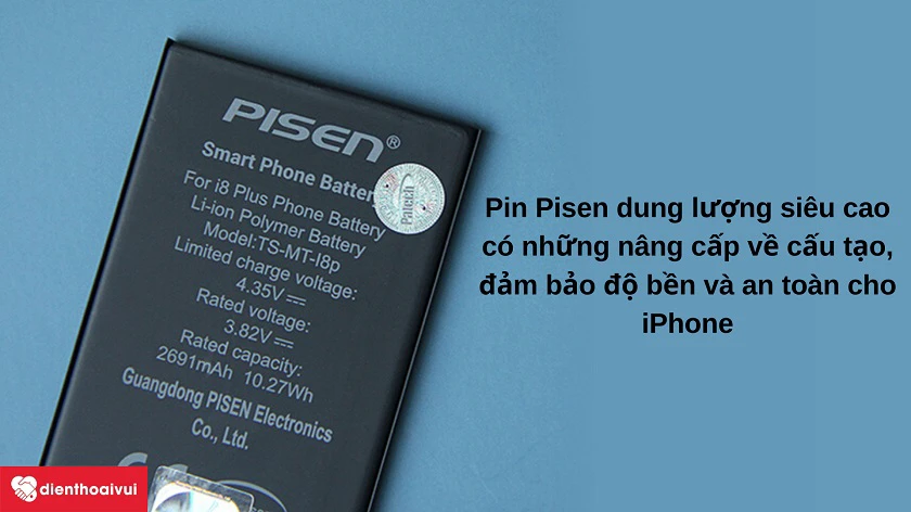Điểm khác biệt giữa pin thường và pin dung lượng siêu cao Pisen cho iPhone