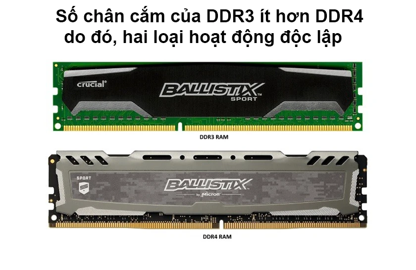 Ram DDR3 khác gì DDR4?