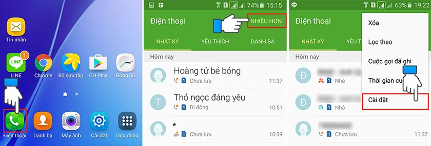 Hướng dẫn chặn cuộc gọi và tin nhắn trên điện thoại Android Samsung