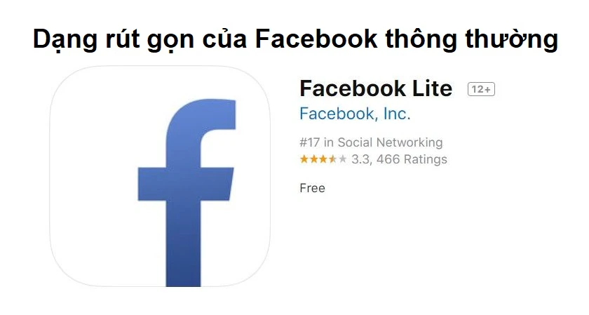 Facebook Lite chính là một ứng dụng như dạng rút gọn của Facebook thông thường