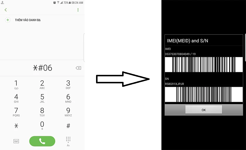 Cách check IMEI Samsung chính hãng hay xách tay bằng tin nhắn