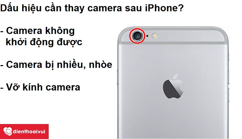 Dấu hiệu cho thấy bạn cần phải thay camera sau điện thoại iPhone 