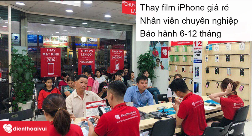 Địa điểm thay film điện thoại iPhone ở đâu uy tín, lấy liền tại TP.HCM, Hà Nội?