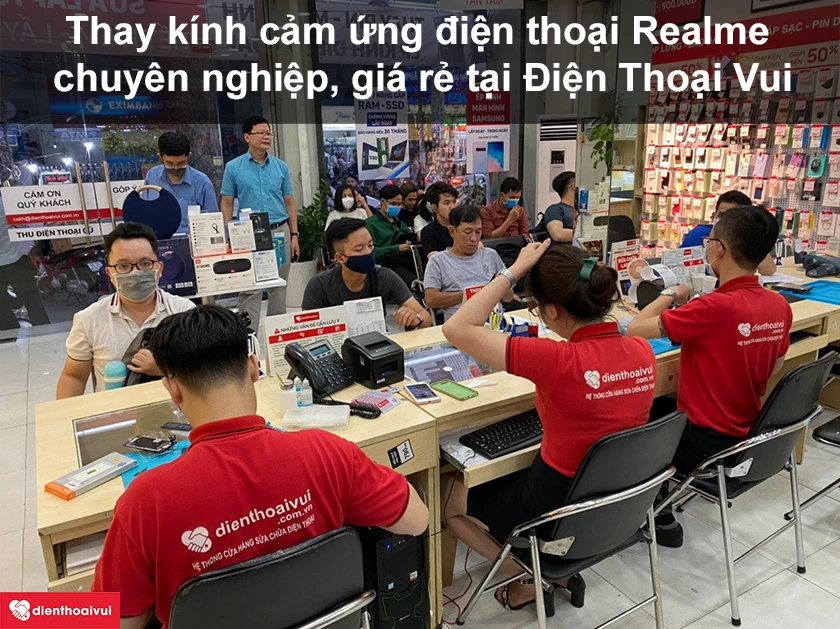 Thay kính cảm ứng Realme giá rẻ, chính hãng, uy tín tại TP.HCM và Hà Nội