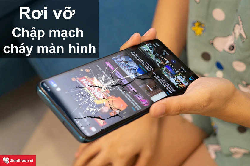 Nguyên nhân dẫn đến màn hình Vsmart bị hư, sọc ngang dọc