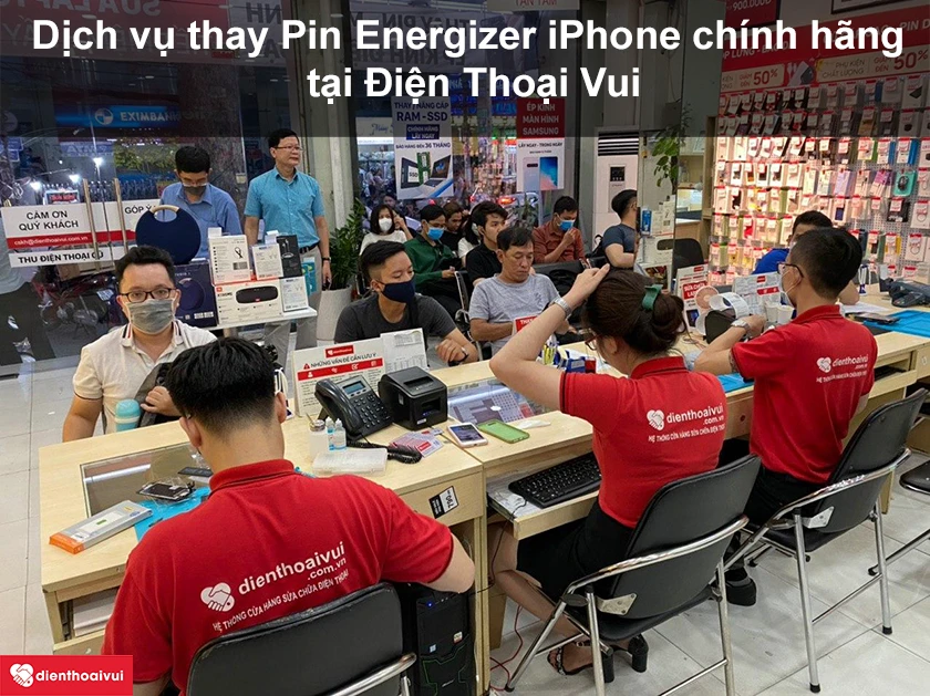 Dịch vụ thay Pin Energizer iPhone chính hãng tại Điện Thoại Vui