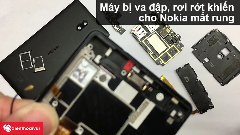 Những nguyên nhân dẫn đến điện thoại Nokia mất rung, rung yếu