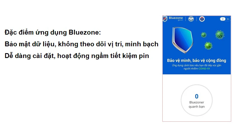 Ưu điểm của Bluezone: không theo dõi vị trí người dùng