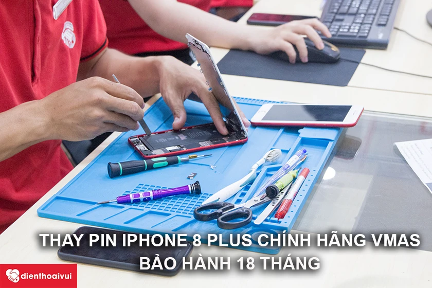 Thay pin iPhone 8 Plus dung lượng chuẩn chính hãng Vmas tại Điện Thoại Vui