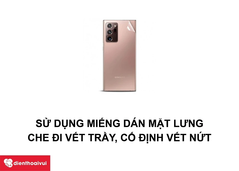 Sử dụng miếng dán mặt lưng