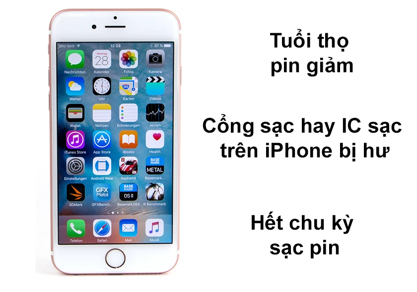 Sử dụng bộ sạc không đúng chuẩn với iPhone 6