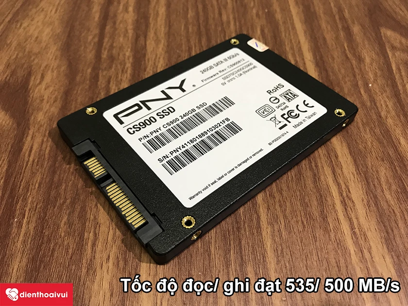Thay ổ cứng SSD PNY CS900 240GB SATA 3 giá rẻ, chính hãng, uy tín tại TP.HCM và Hà Nội