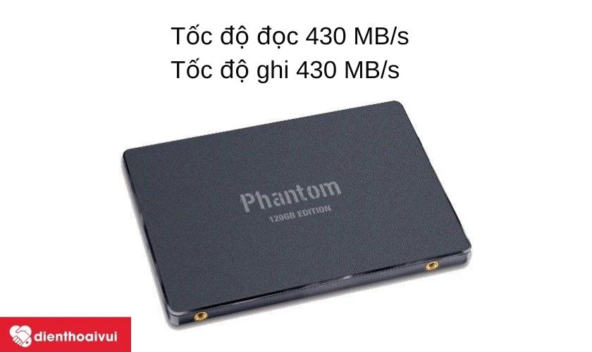 Ổ cứng SSD VERICO PHANTOM SATA III 120GB có tốc độ đọc 430 MB/s