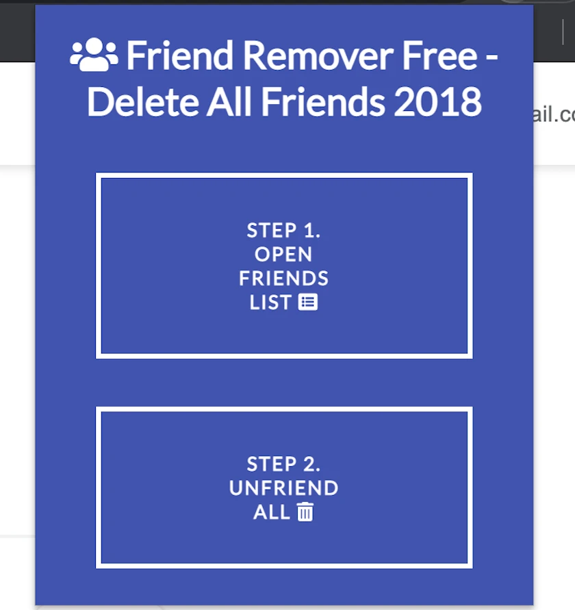 Nhấp vào open friend list để mở danh sách bạn để huỷ kết bạn