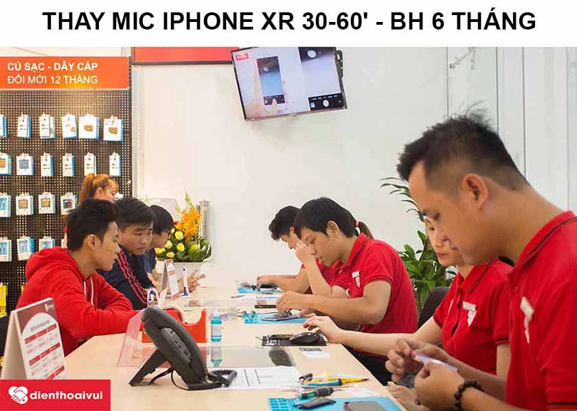 Thay mic iPhone XR chính hãng, chuyên nghiệp tại Điện Thoại Vui 