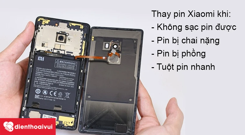 Dấu hiệu cho thấy bạn cần phải thay pin điện thoại Xiaomi: