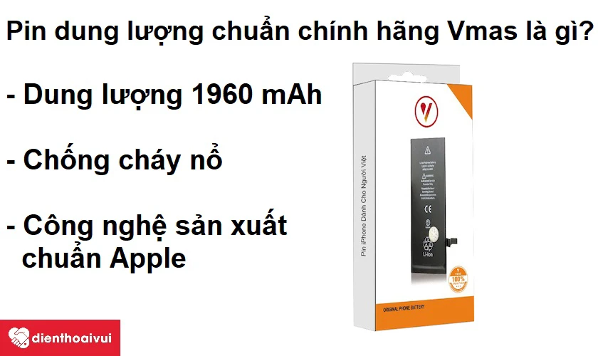 Pin chính hãng Vmas là gì ? Cách bảo vệ pin iPhone 7 không bị chai ?