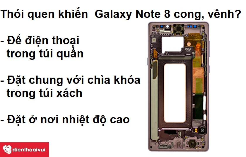 Những thói quen có thể khiến sườn Galaxy Note 8 cong, vênh?