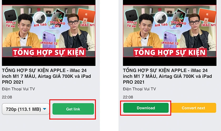 Hướng dẫn tải video từ youtube về điện thoại iPhone bằng trang web YT1S