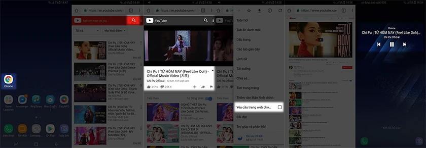 Sử dụng Google Chrome để nghe nhạc youtube khi tắt màn hình