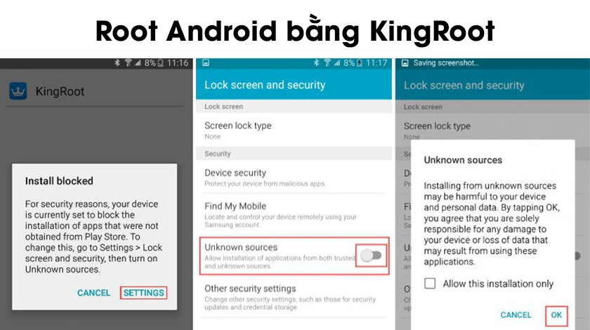 Sử dụng KingRoot để có thể root điện thoại Android bất kỳ - root là gi