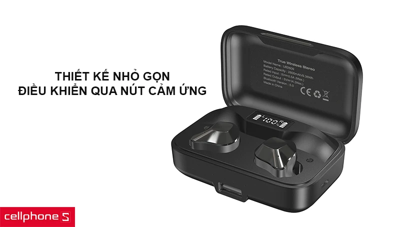 Thiết kế nhỏ gọn, điều khiển qua nút cảm ứng