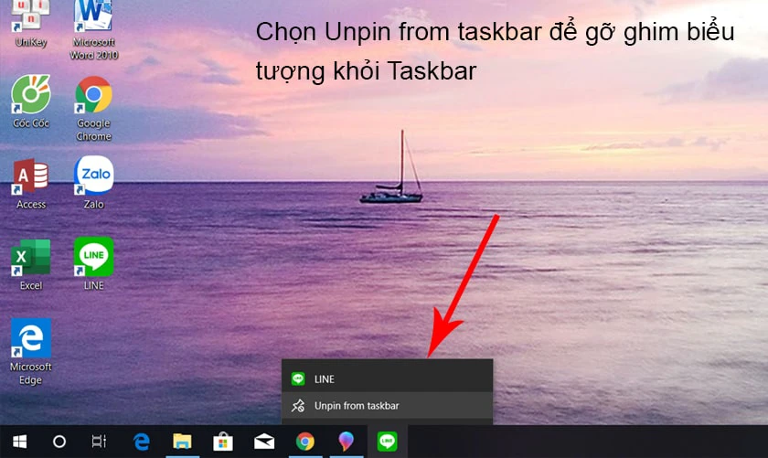 Pin và unpin các ứng dụng trên thanh Taskbar