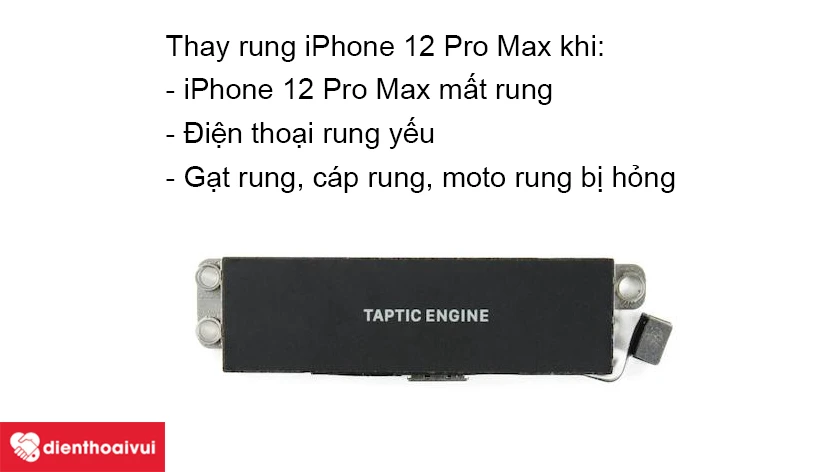 Dấu hiệu nhận biết cần thay rung iPhone 12 Pro Max