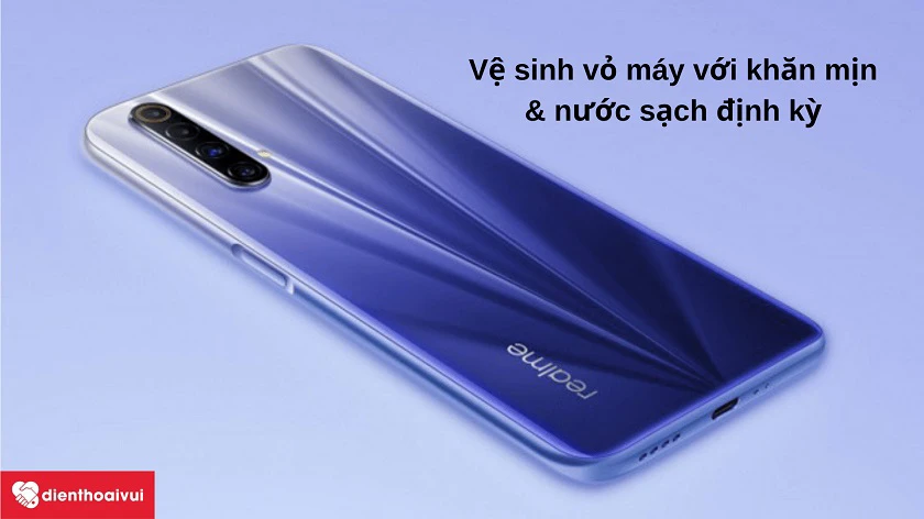 Hướng dẫn vệ sinh vỏ điện thoại Realme 6 đúng cách